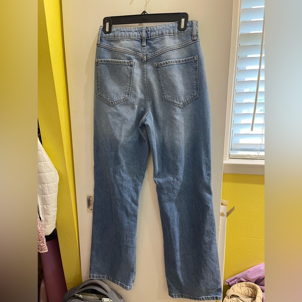 Forever 21 Blue Distressed Jeans - Picture 2 of 3